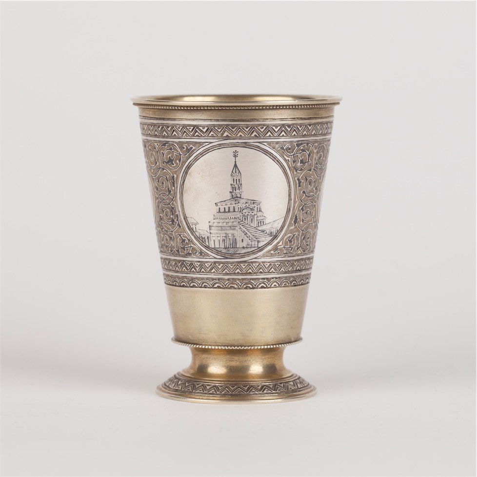 Beaker with views of Moscow. Vasiliy Semenov. 1879 yr. — image 4