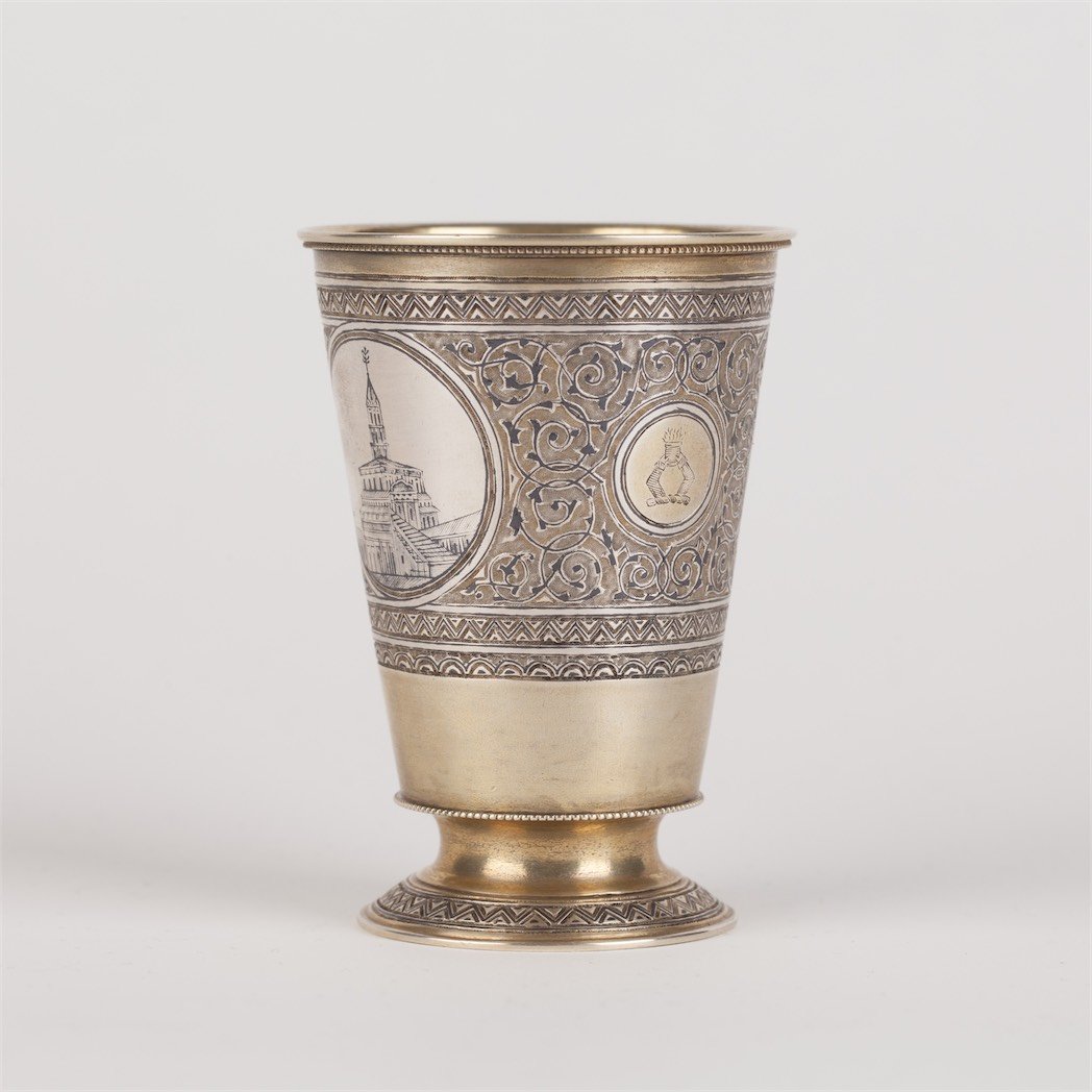 Beaker with views of Moscow. Vasiliy Semenov. 1879 yr. — image 5