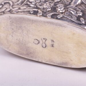 Glass bottle with silver inserts. — image 5