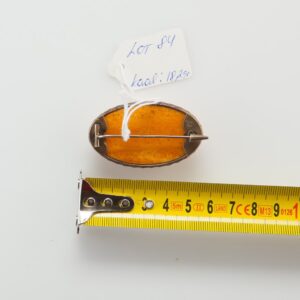 Natural Baltic Amber sterling silver brooch. — image 1