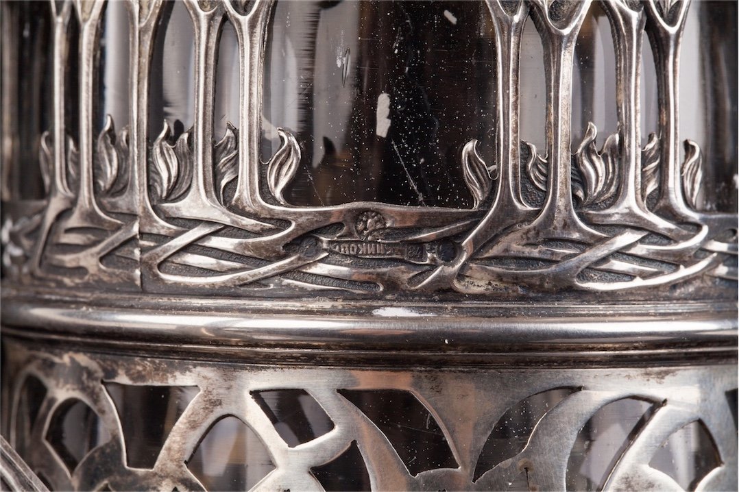Rare huge carafe. I.P. Khlebnikov manufactory. Moscow, — image 4