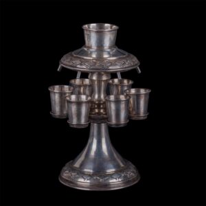 Unusual Russian silver liquor set — image 1
