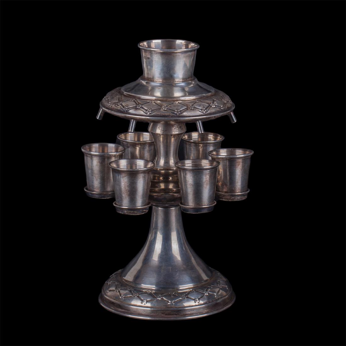 Unusual Russian silver liquor set — image 1