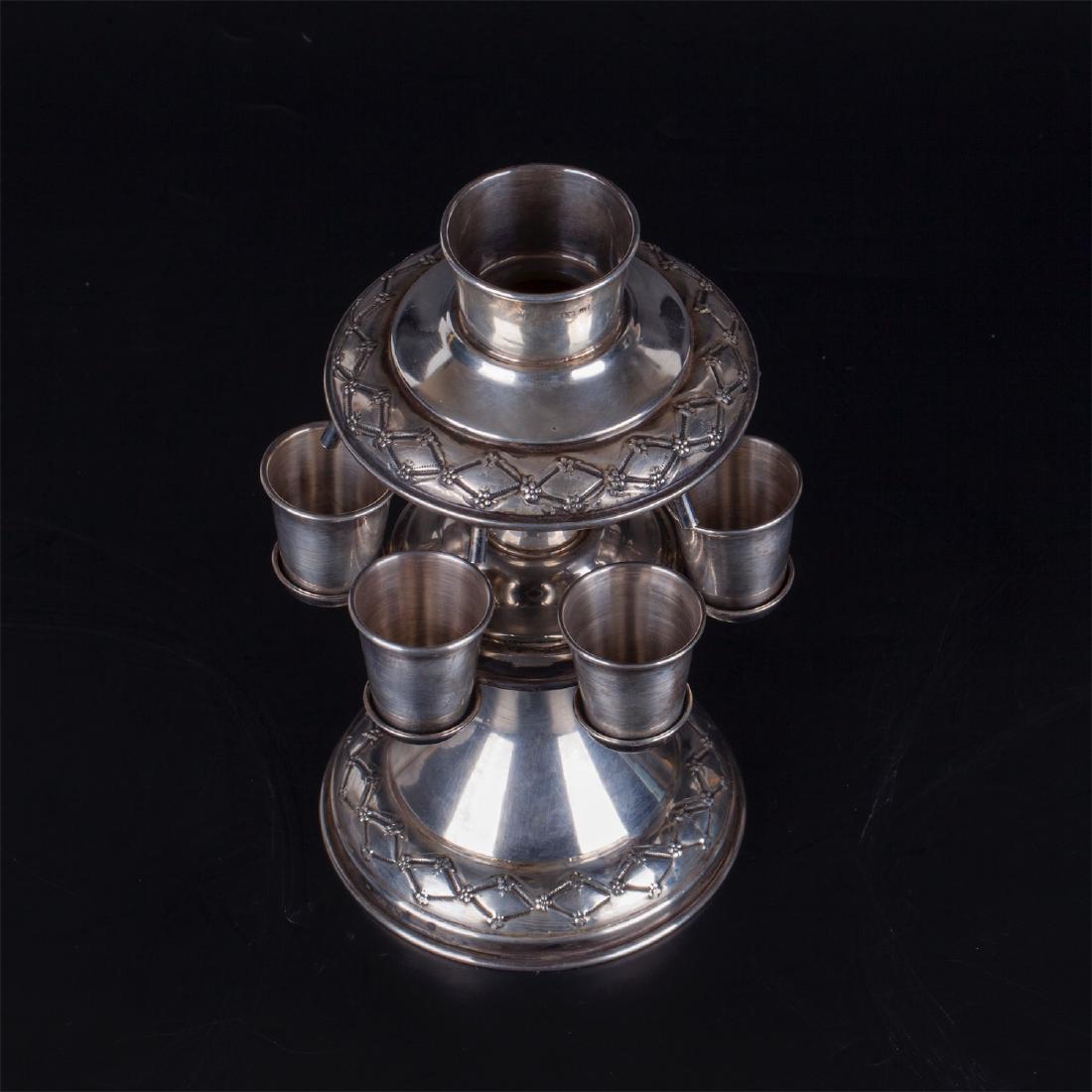 Unusual Russian silver liquor set — image 2