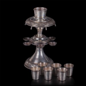 Unusual Russian silver liquor set — image 3
