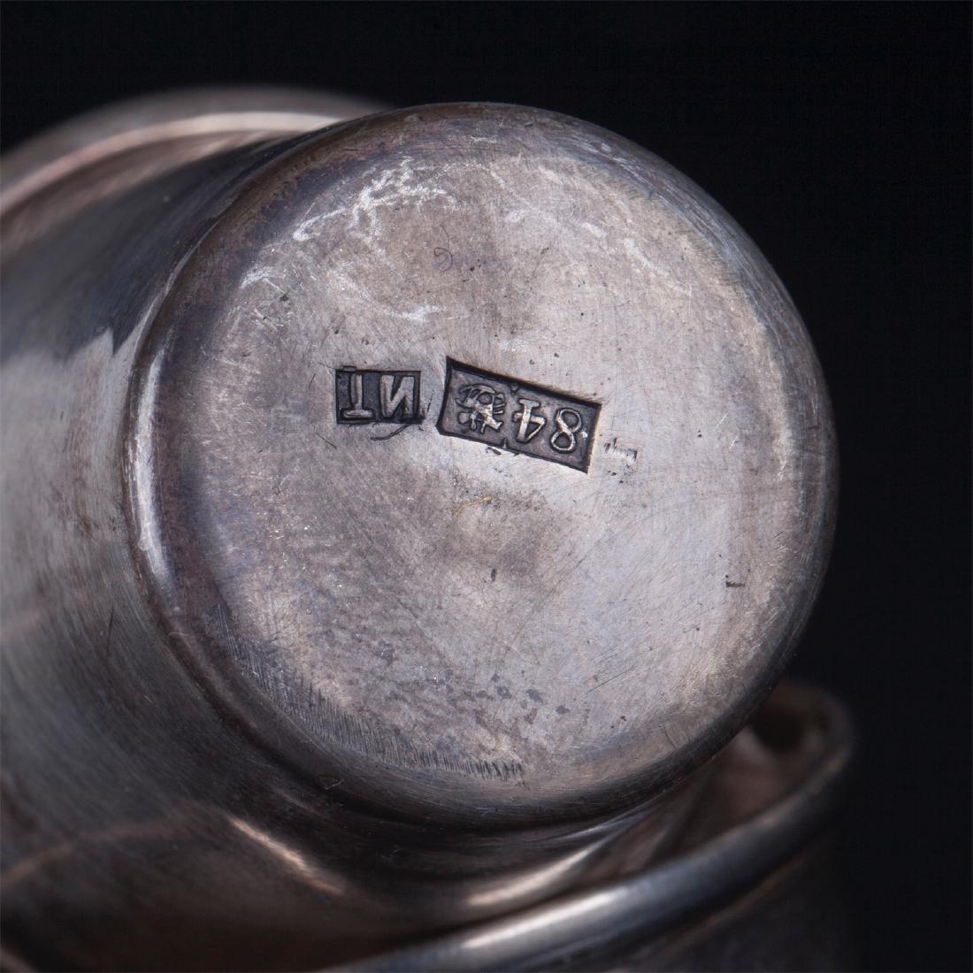 Unusual Russian silver liquor set — image 6