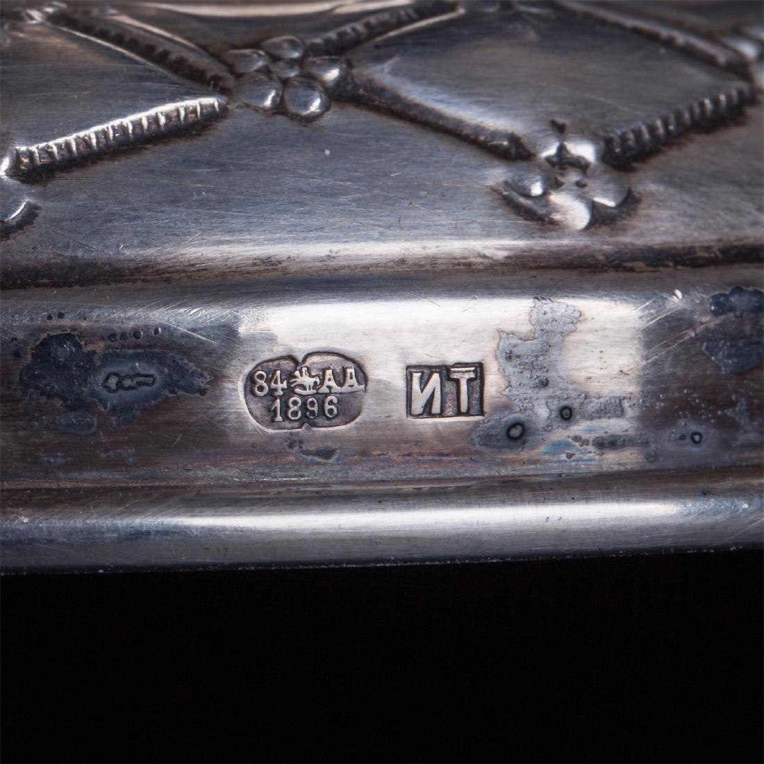 Unusual Russian silver liquor set — image 7