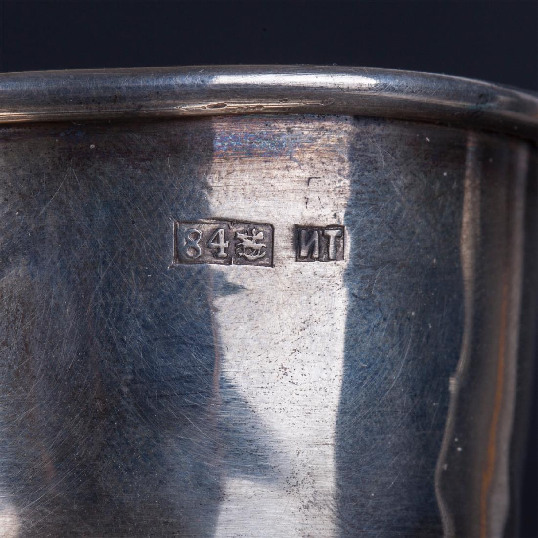Unusual Russian silver liquor set — image 8