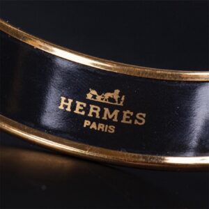 Hermes enamel pheasants printed bracelet with rims — image 3