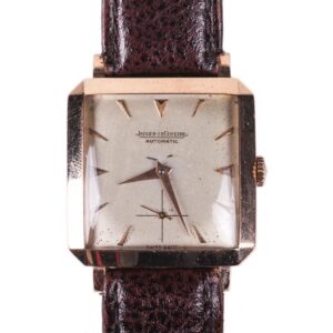 Jaeger Le Coultre rectangular gold automatic wristwatch — image 1