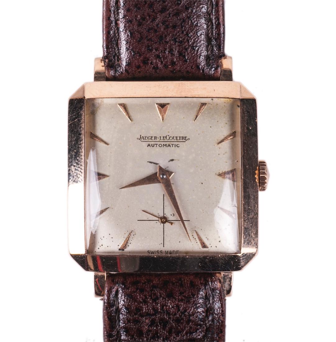 Jaeger Le Coultre rectangular gold automatic wristwatch — image 1
