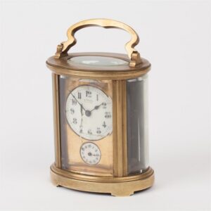Oval shape carriage alarm clock "E. Fachat". — image 2
