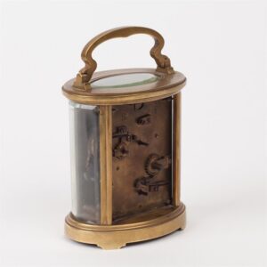 Oval shape carriage alarm clock "E. Fachat". — image 3