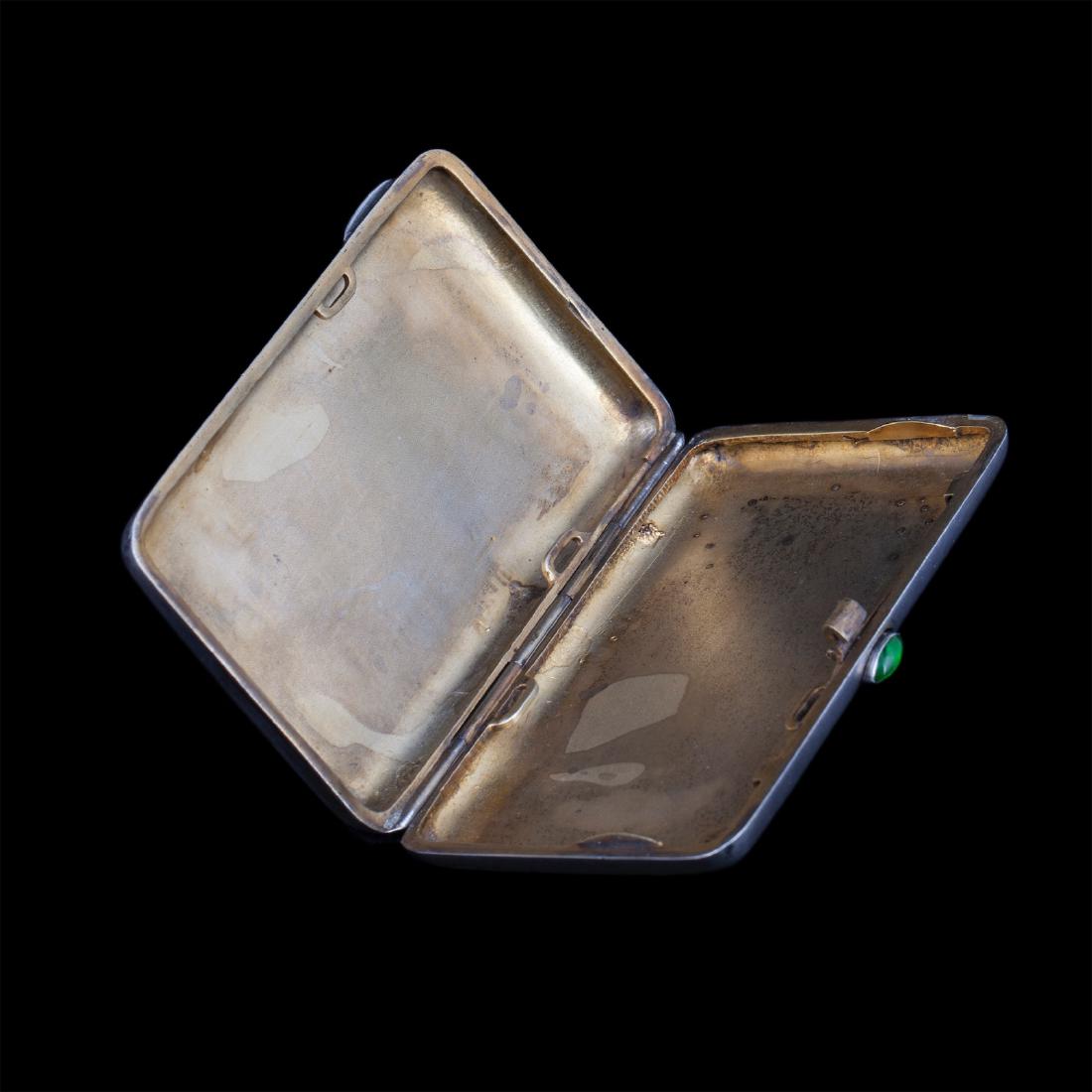 Russian silver cigarette case with Suomi flag — image 5