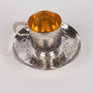 Cup on plate with views of Moscow. Moscow, 1908-1917. — image 3