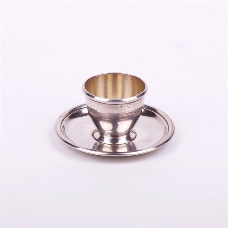 French silver stand for eggs. — image 1