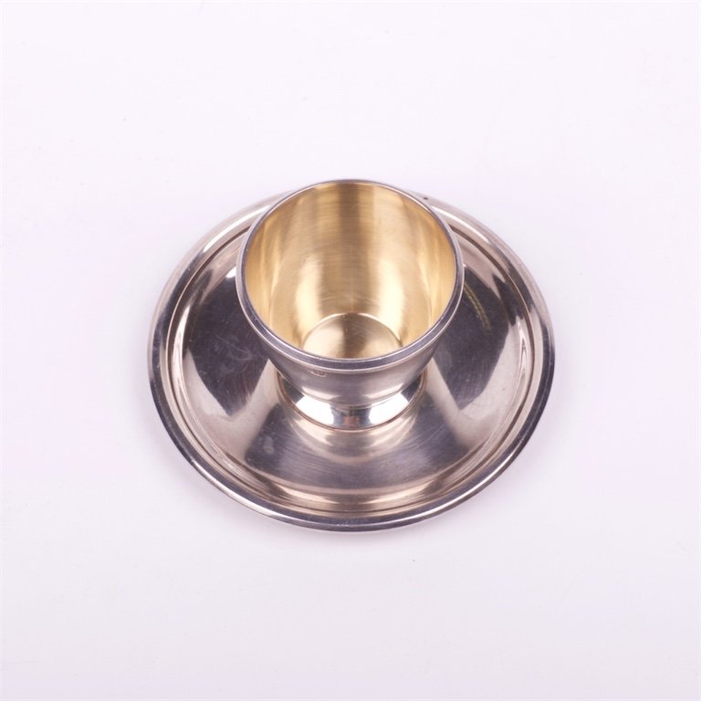 French silver stand for eggs. — image 2