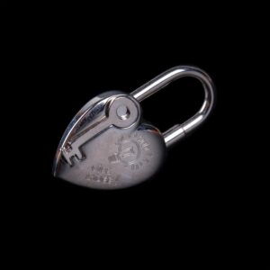 Palladium Hermes Cadena heart lock/keyring/pendant — image 1