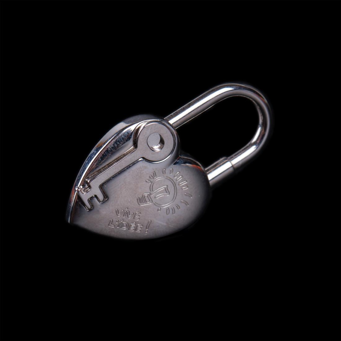 Palladium Hermes Cadena heart lock/keyring/pendant — image 1