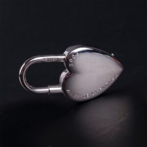 Palladium Hermes Cadena heart lock/keyring/pendant — image 2