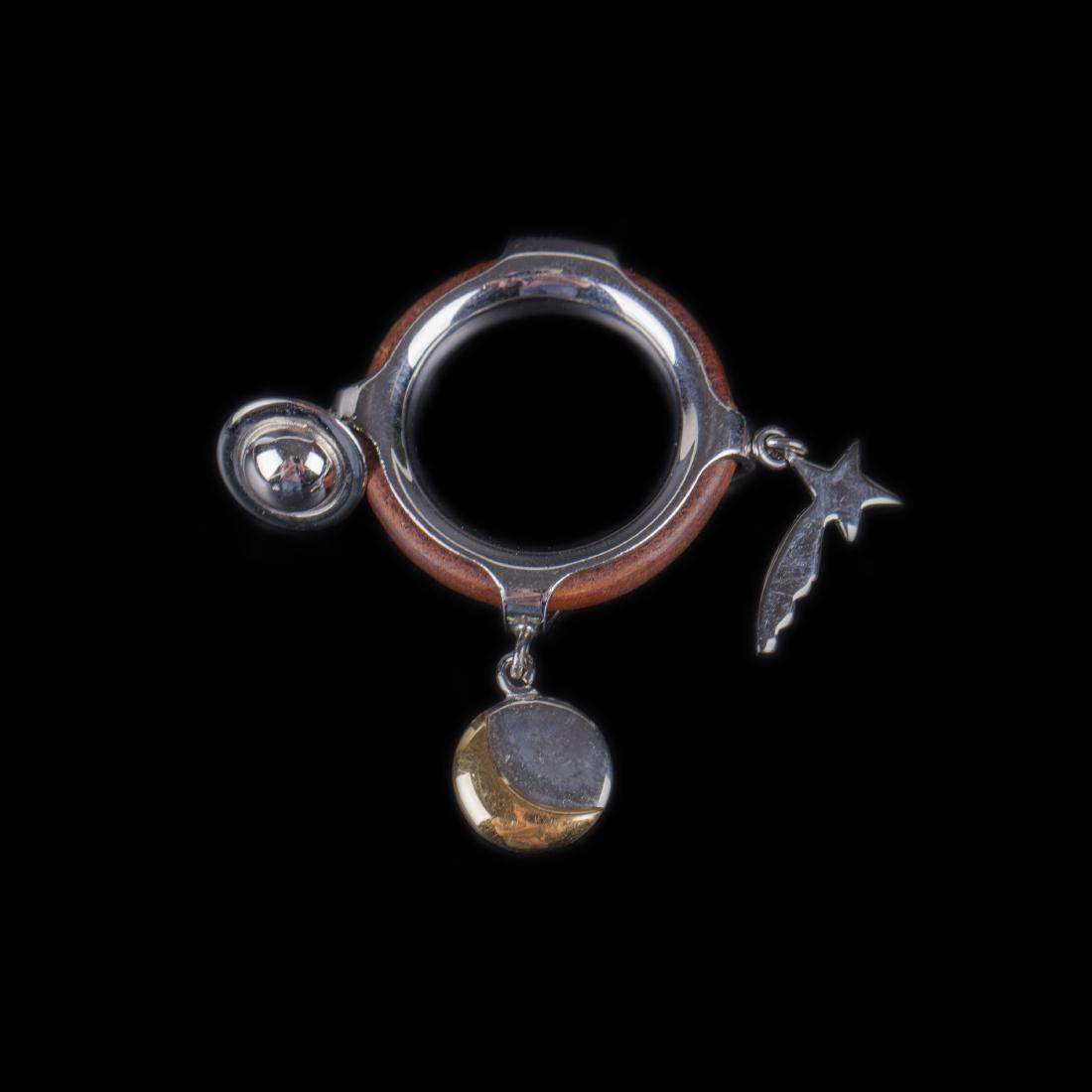 Hermes limited edition wood scarf "Galaxy" ring. 1999 — image 1