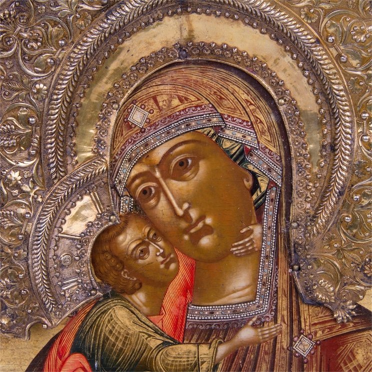 Russian 18th century Icon of Mother of God — image 2