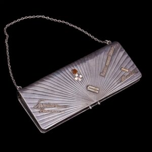 Russian parcel-gilt silver purse with enamel — image 1