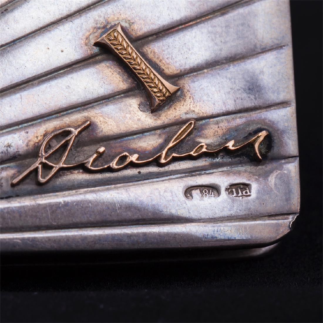 Russian parcel-gilt silver purse with enamel — image 7