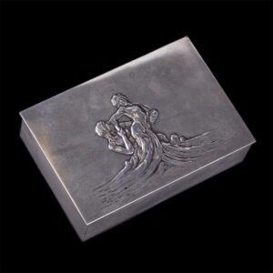 Russian silver-gilt Art Nouveau cigar humidor. — image 1
