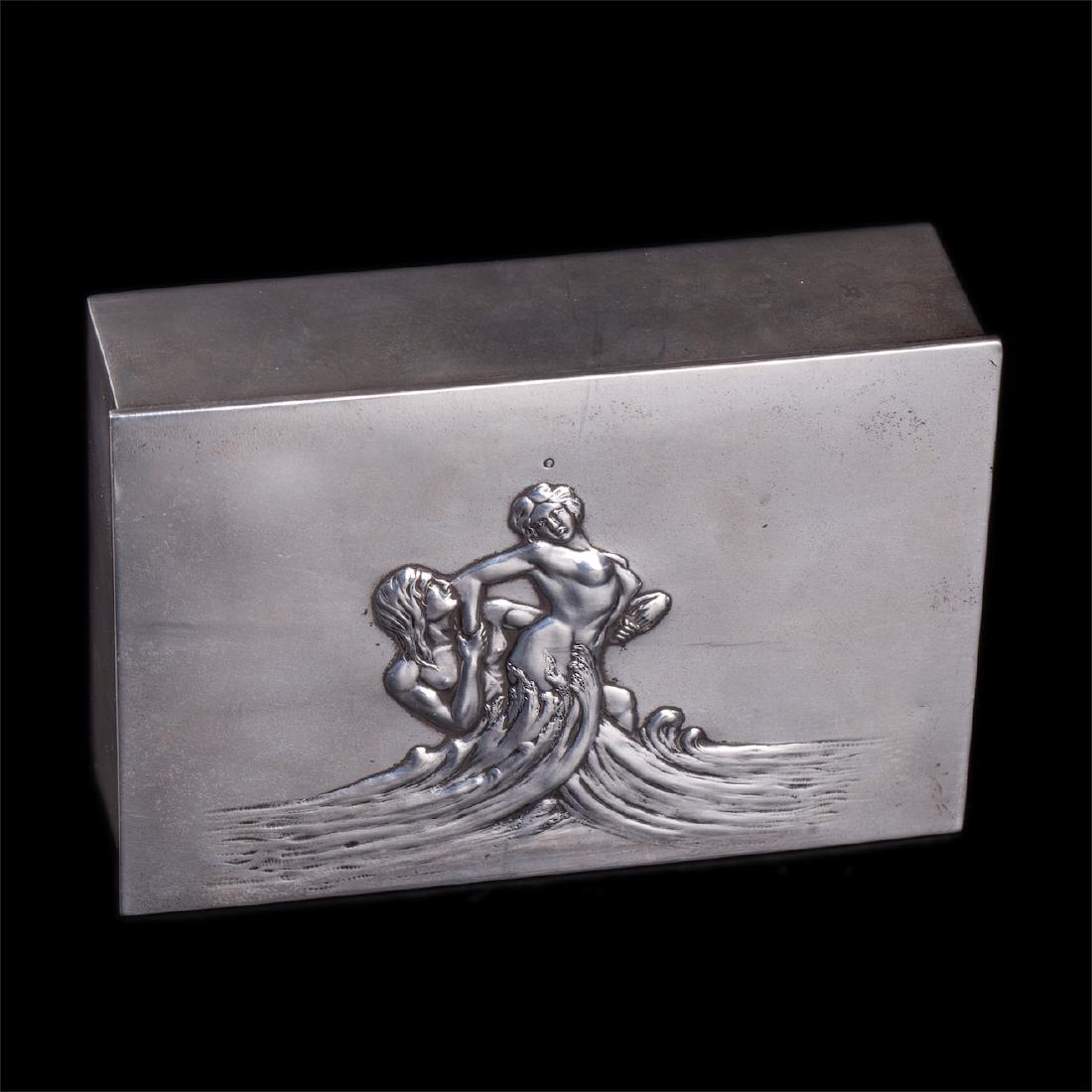 Russian silver-gilt Art Nouveau cigar humidor. — image 2