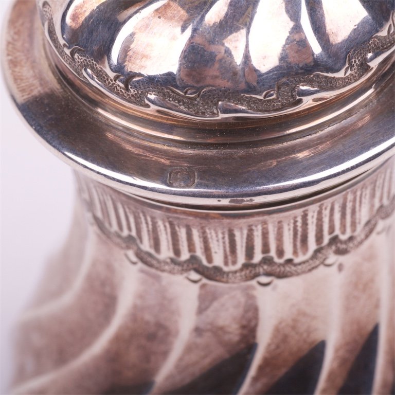 French silver pepper cellar. 950 proof. — image 7