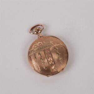 Gold pocket watch "Remontoir cylindre". — image 3