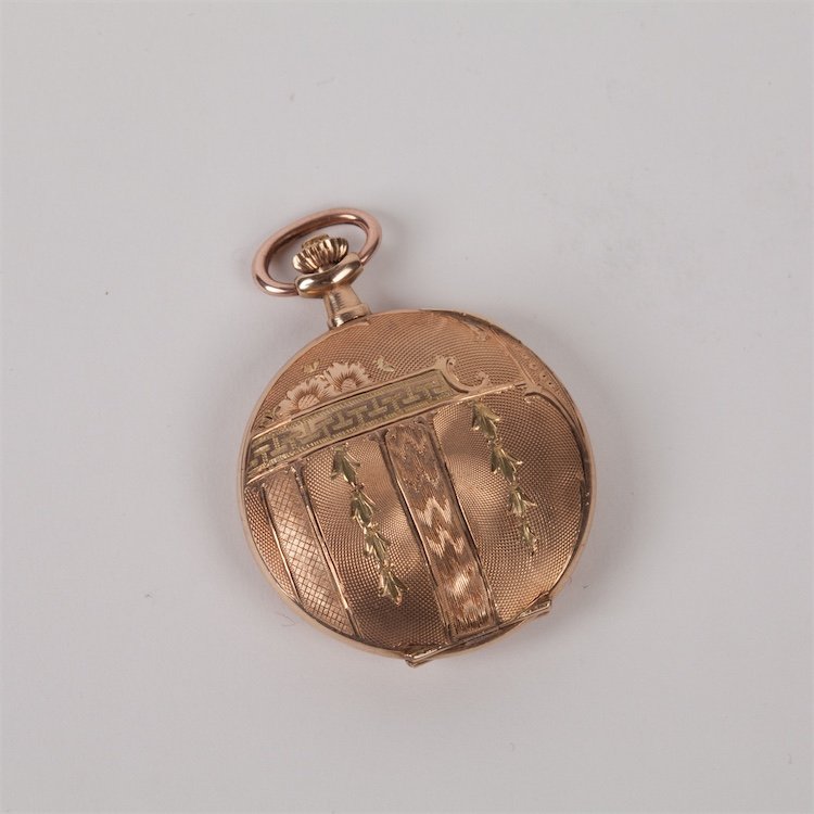Gold pocket watch "Remontoir cylindre". — image 3
