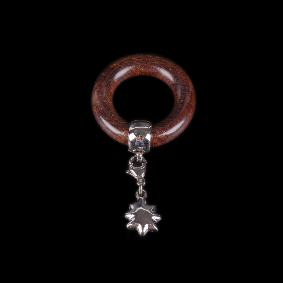 Hermes limited edition wood scarf "Star" ring. 1999 — image 1