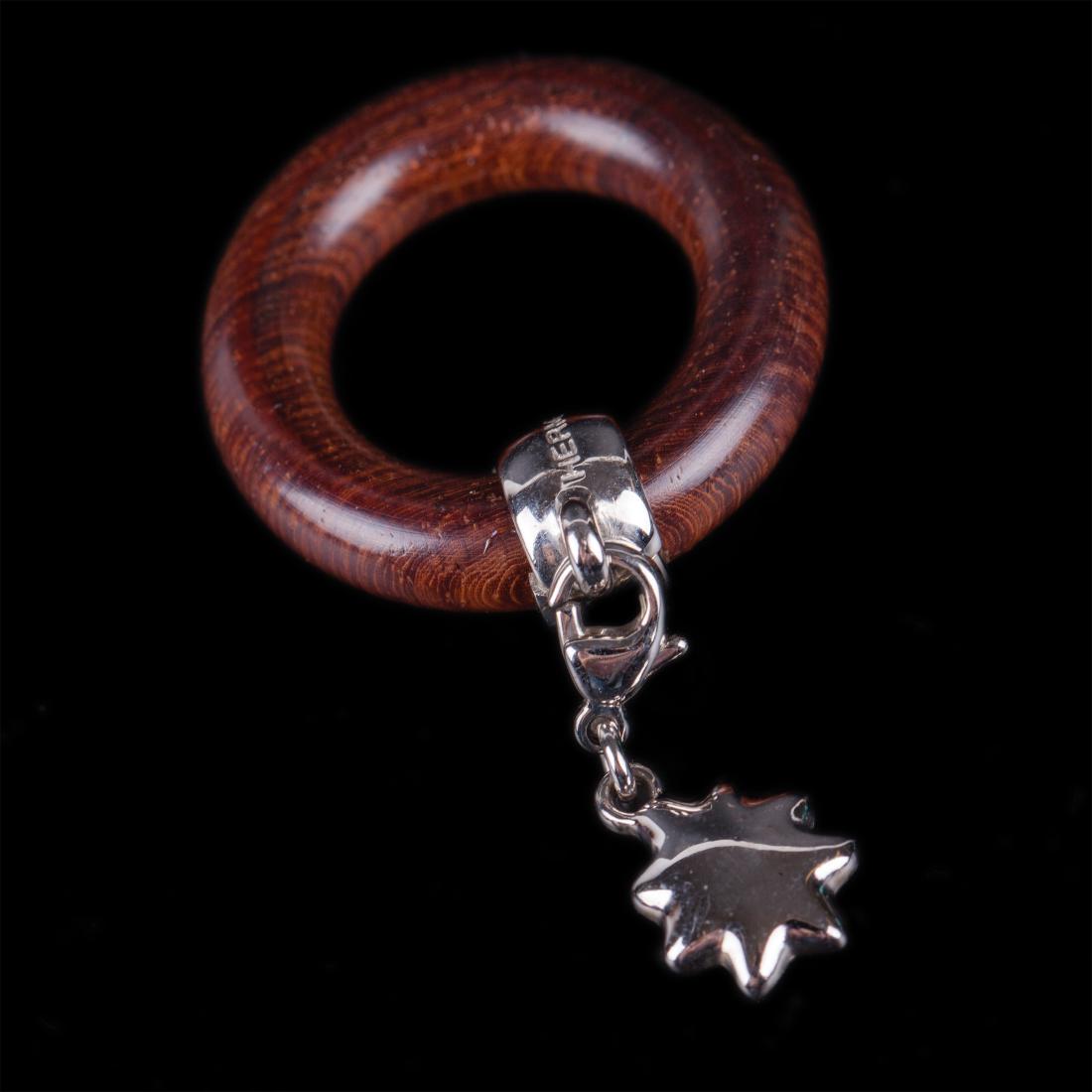 Hermes limited edition wood scarf "Star" ring. 1999 — image 2