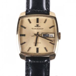 Jaeger Le Coultre rectangular automatic gold wristwatch — image 1