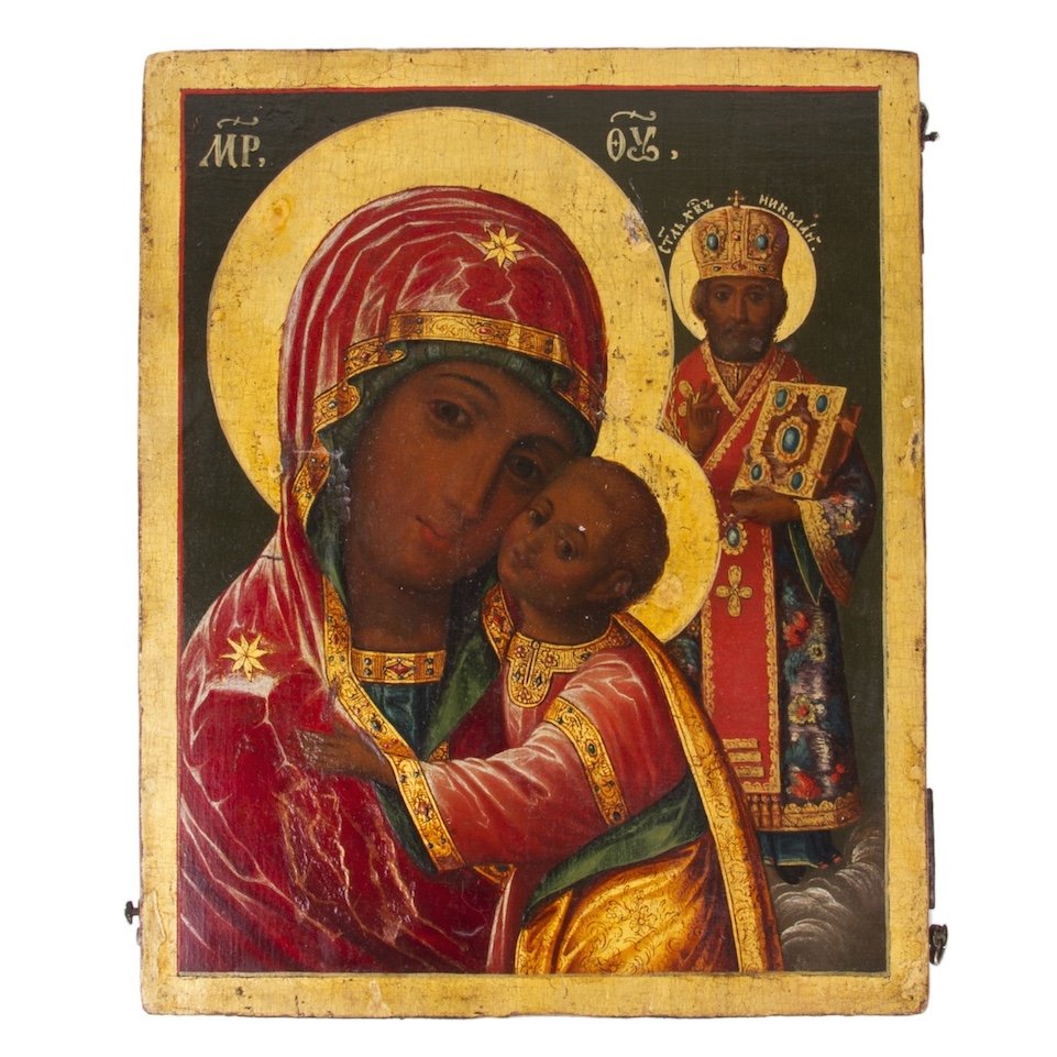 Rare Russian Icon of Mother of God — image 2