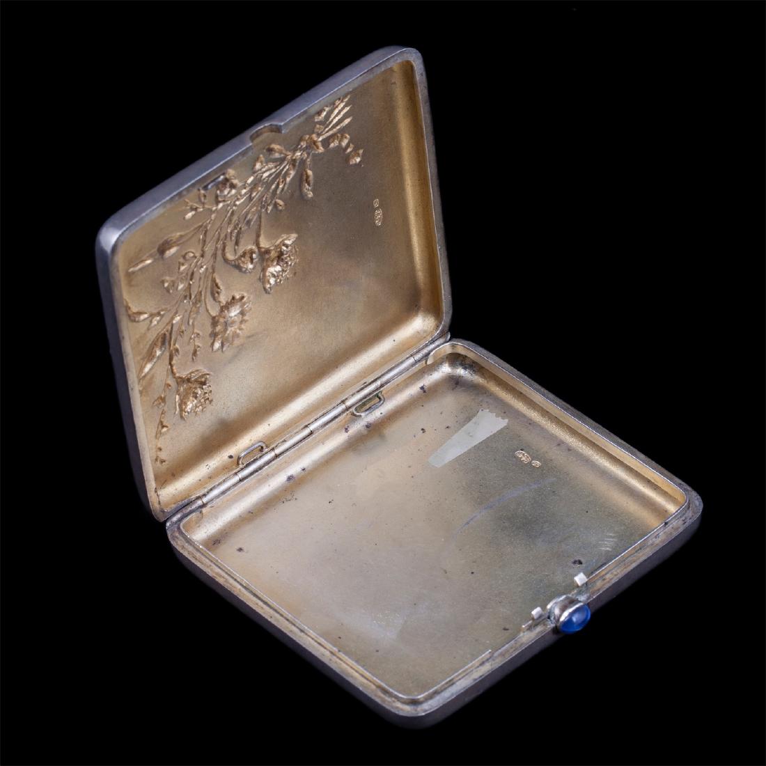 Russian silver and gem-set cigarette case — image 3