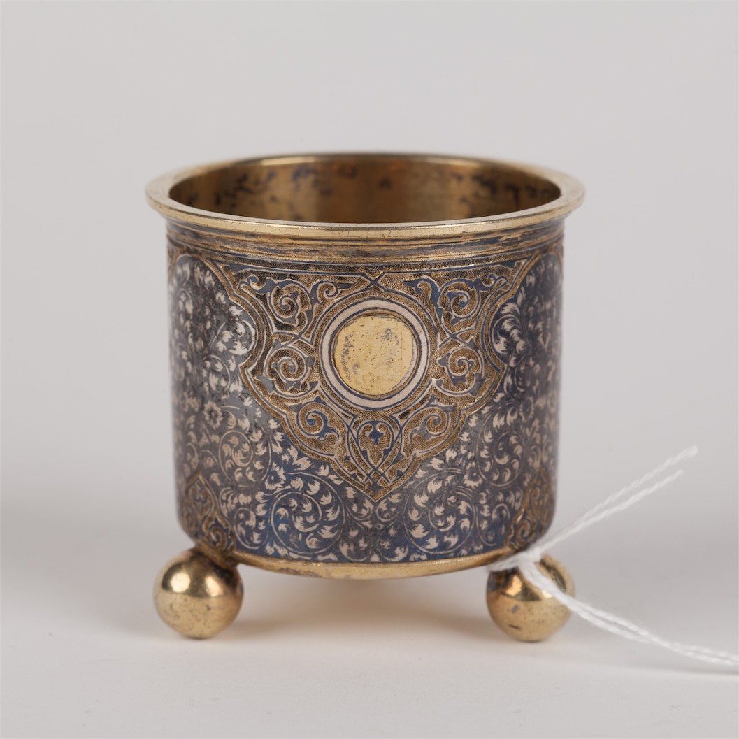 Beaker on Silver ball feet. Moscow, 1874. — image 2