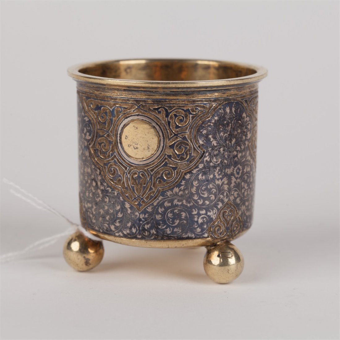 Beaker on Silver ball feet. Moscow, 1874. — image 3