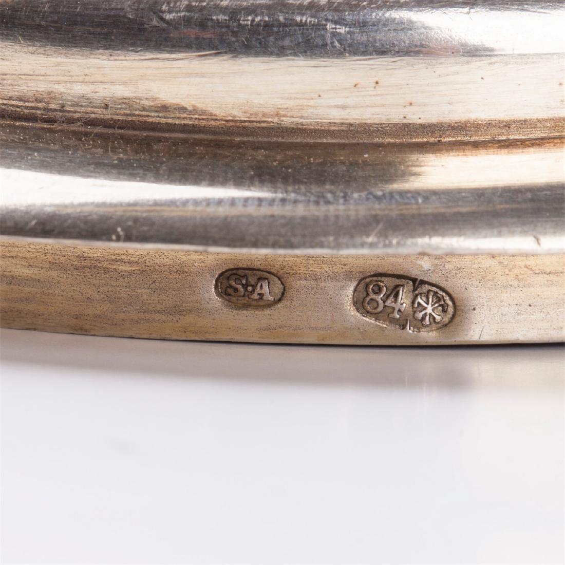 Elegant silver-gilt and jasper vase on the plate — image 10