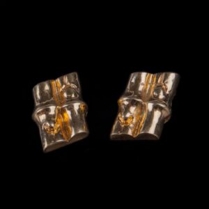 Hermes "Bamboo" earclips, gold plated palladium — image 1