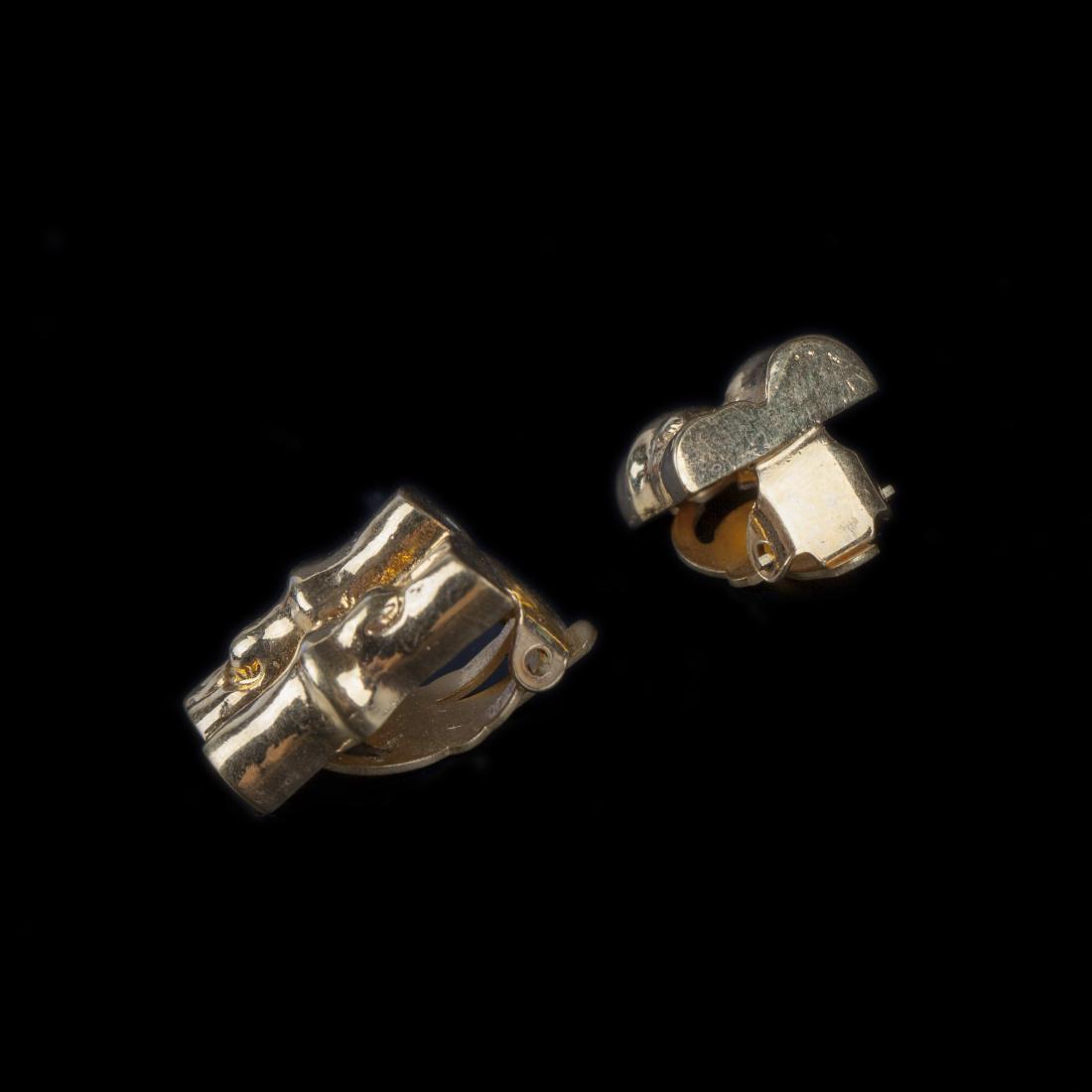 Hermes "Bamboo" earclips, gold plated palladium — image 2