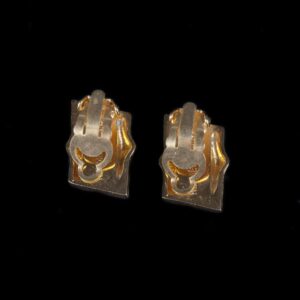 Hermes "Bamboo" earclips, gold plated palladium — image 3