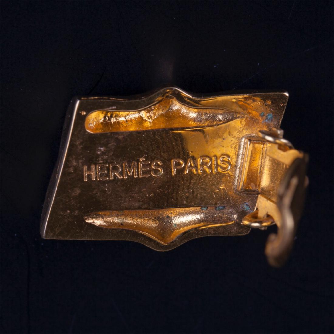 Hermes "Bamboo" earclips, gold plated palladium — image 4