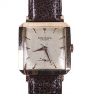 Jaeger Le Coultre rectangular gold automatic wristwatch — image 1