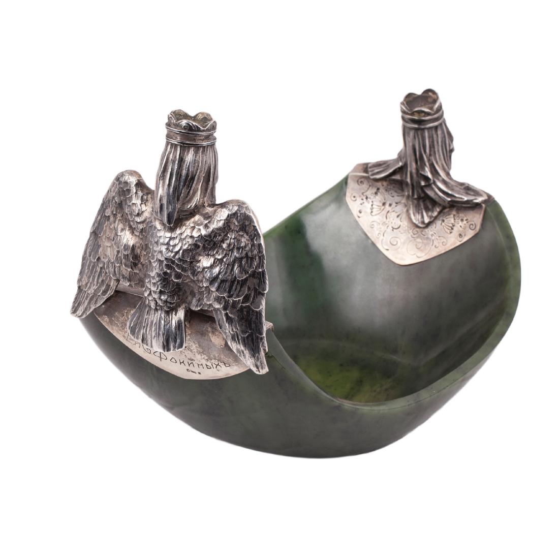 Silver and nephrite kovsh by M.Sokolovskiy — image 4