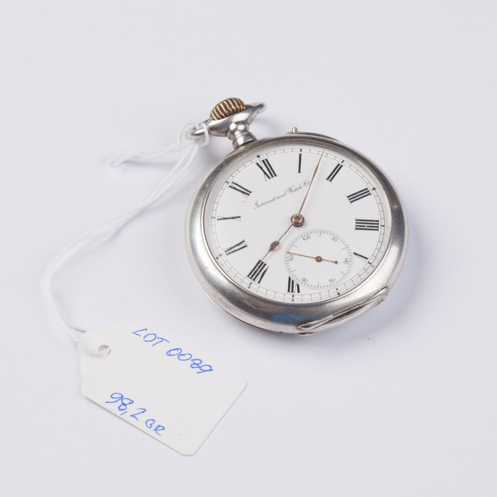 Silver pocket watch. — image 1