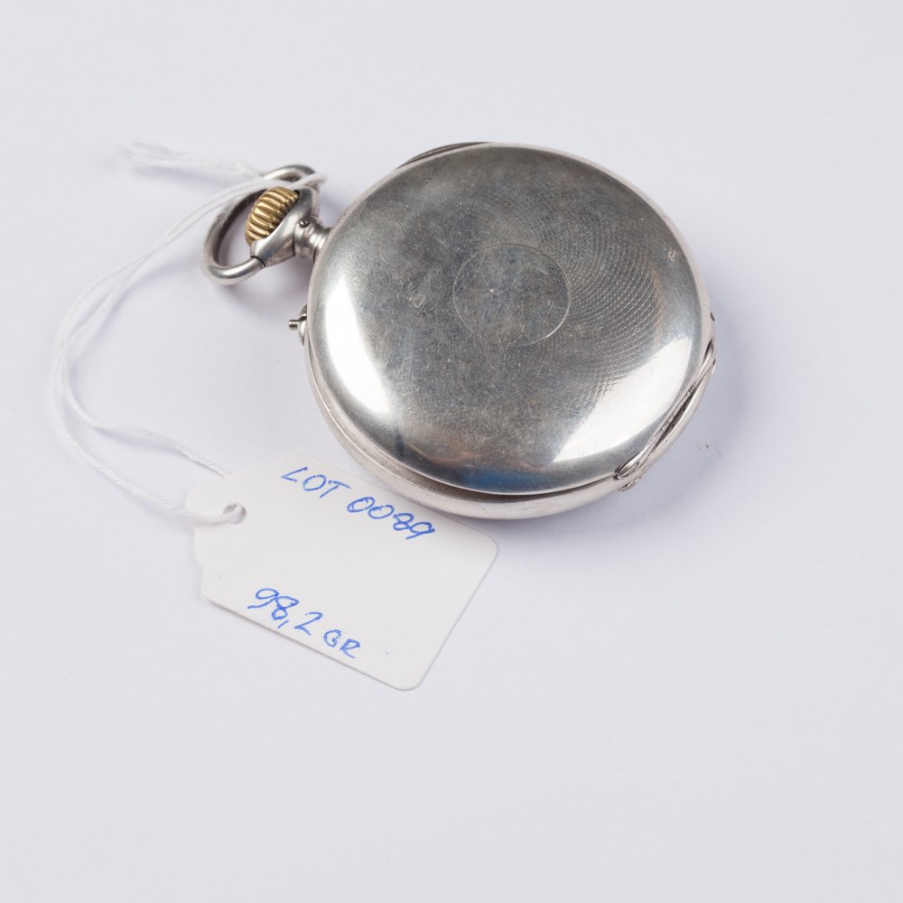 Silver pocket watch. — image 3