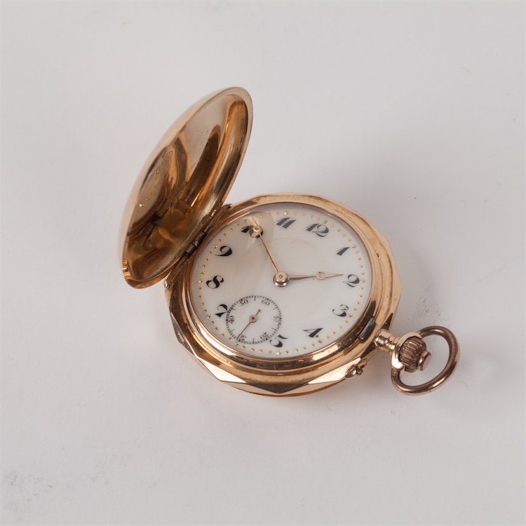 Gold pocket watch in box. — image 3